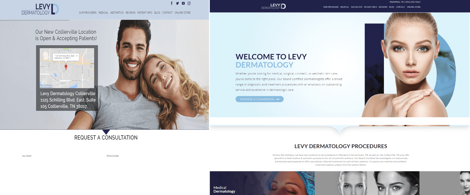 Levy Derm Home Page Before & After