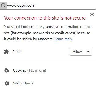 not secure